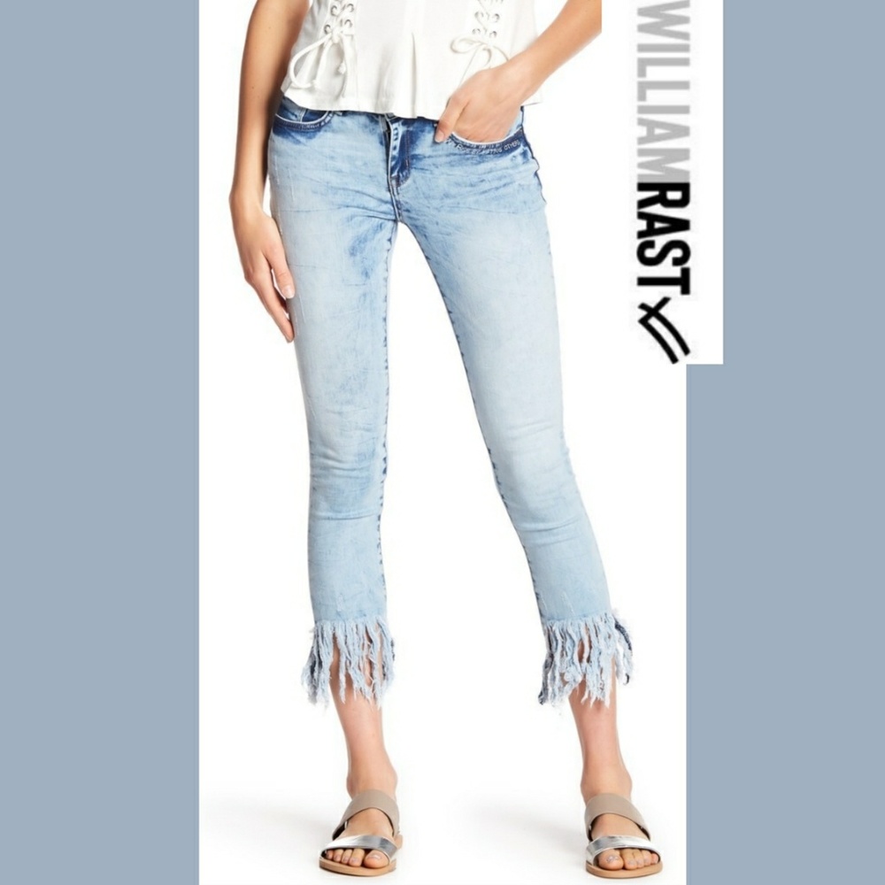 William Rast Frayed Ankle Skinny Jean